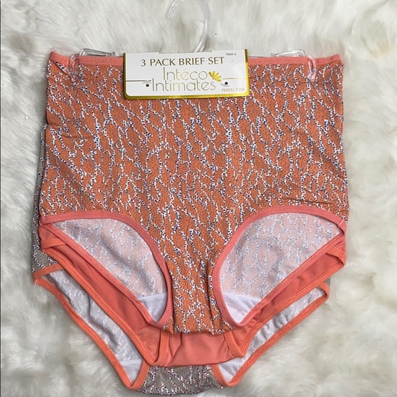 Bundle of 3 Inteco Underwear Full Cover Multicolored Panties Brand NEW - Picture 1 of 5